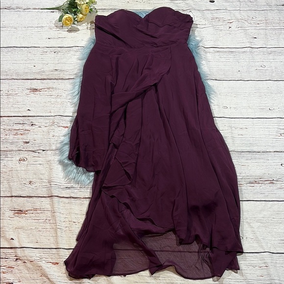 NWOT Lulus Revered Elegance Purple Pleated Strapless Maxi Dress - Picture 2 of 8